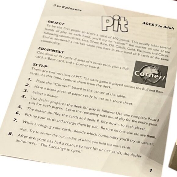 GAME PIT Corner the Market Standard Edition Card Game Age 7+ 3-8 Players *NEW - Picture 6 of 6